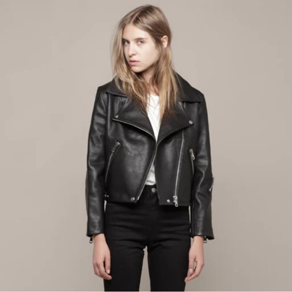 Acne Studios Rita leather jacket, size 36 100% goat leather